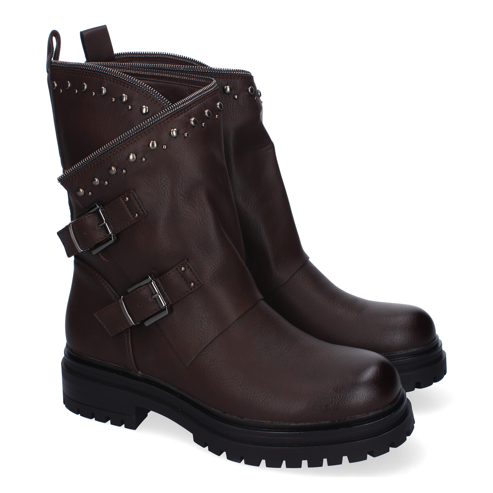 Botas Altas Para Mujer Con Caña Lisa - Cremallera Lateral, Suela Plana Con Tacón Bajo Y Hebilla Decorativa, Ideales Para Otoño E Invierno