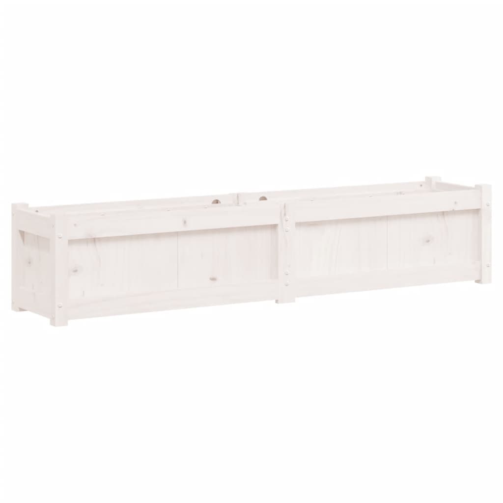 vidaXL Jardinera exterior madera maciza pino cera 150x31x31 cm Color Pino natural, Pino blanco, Marrón pino y mas