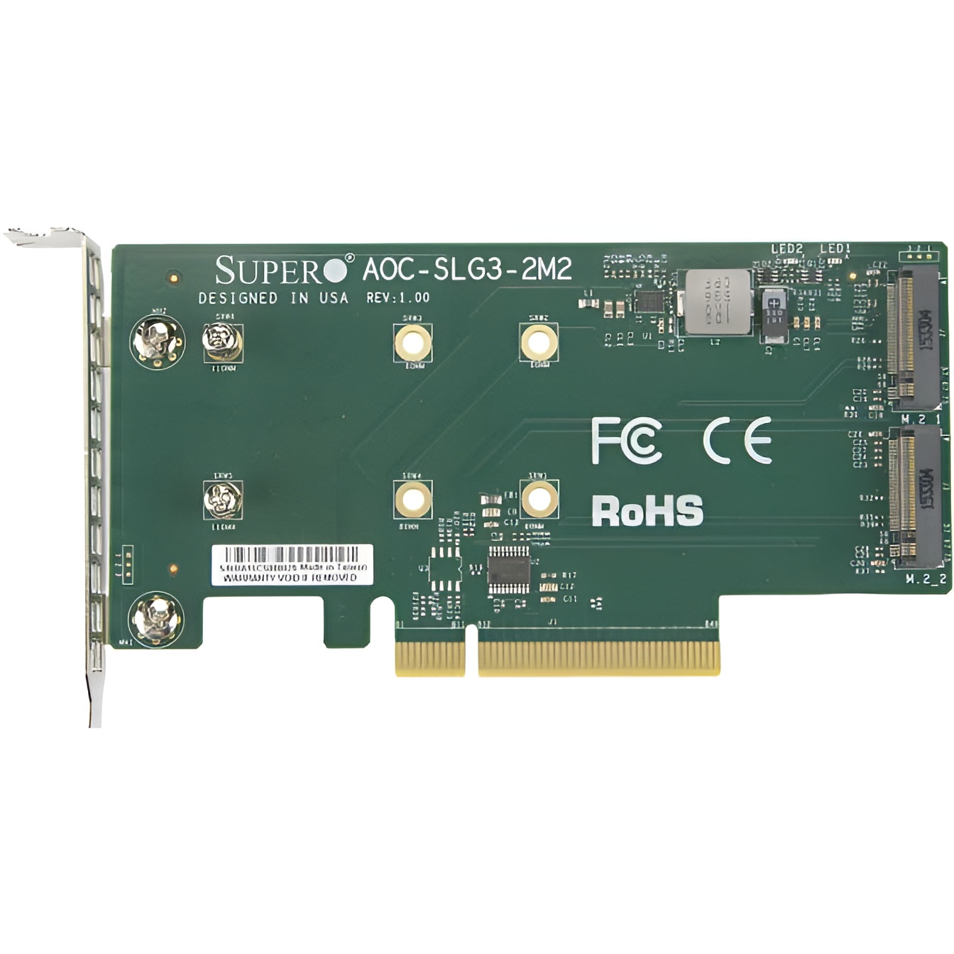 Supermicro AOC-SLG3-2M2 - Unidades Internas Sólidas - Alta Velocidad de Transferencia