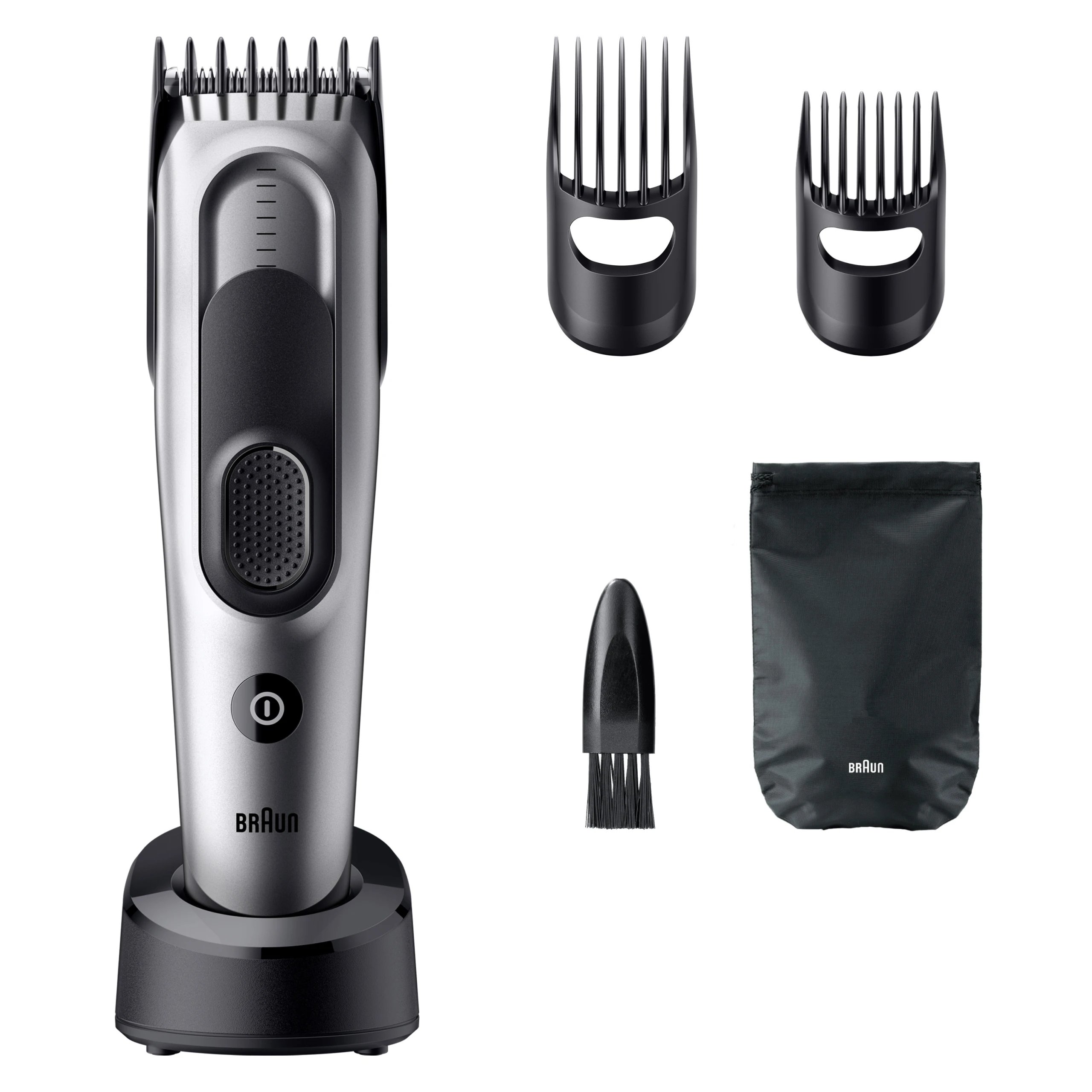 Braun - Cortapelos HC7590 Series 7 con 17 ajustes de longitud (3–35 mm), cuchillas Lifetime Sharp, memoria SafetyLock y peines intercambiables para hombre, totalmente lavable bajo agua corriente