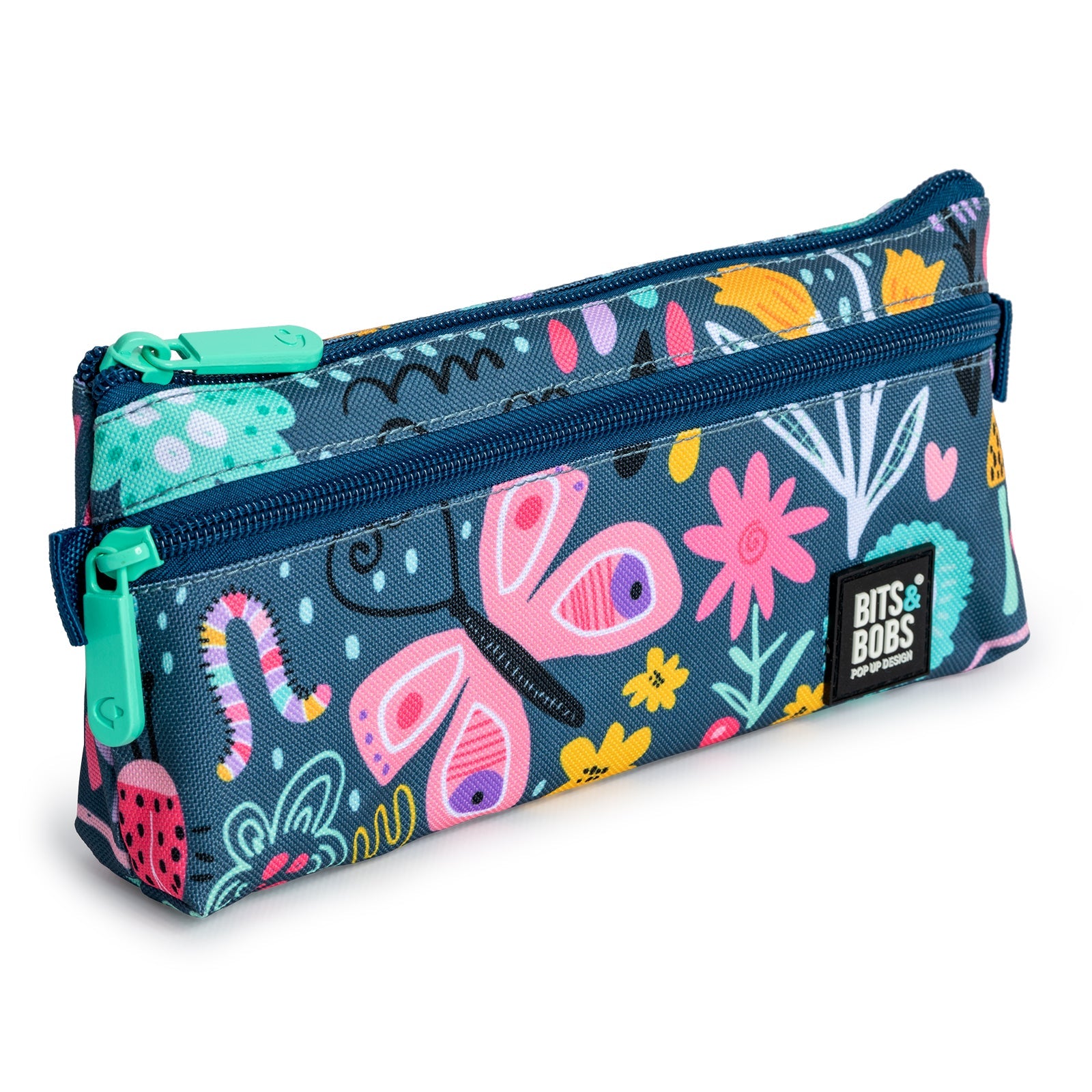 Grafoplás - Estuche Portatodo Plano con 2 Cremalleras de Fácil Apertura. Botanic