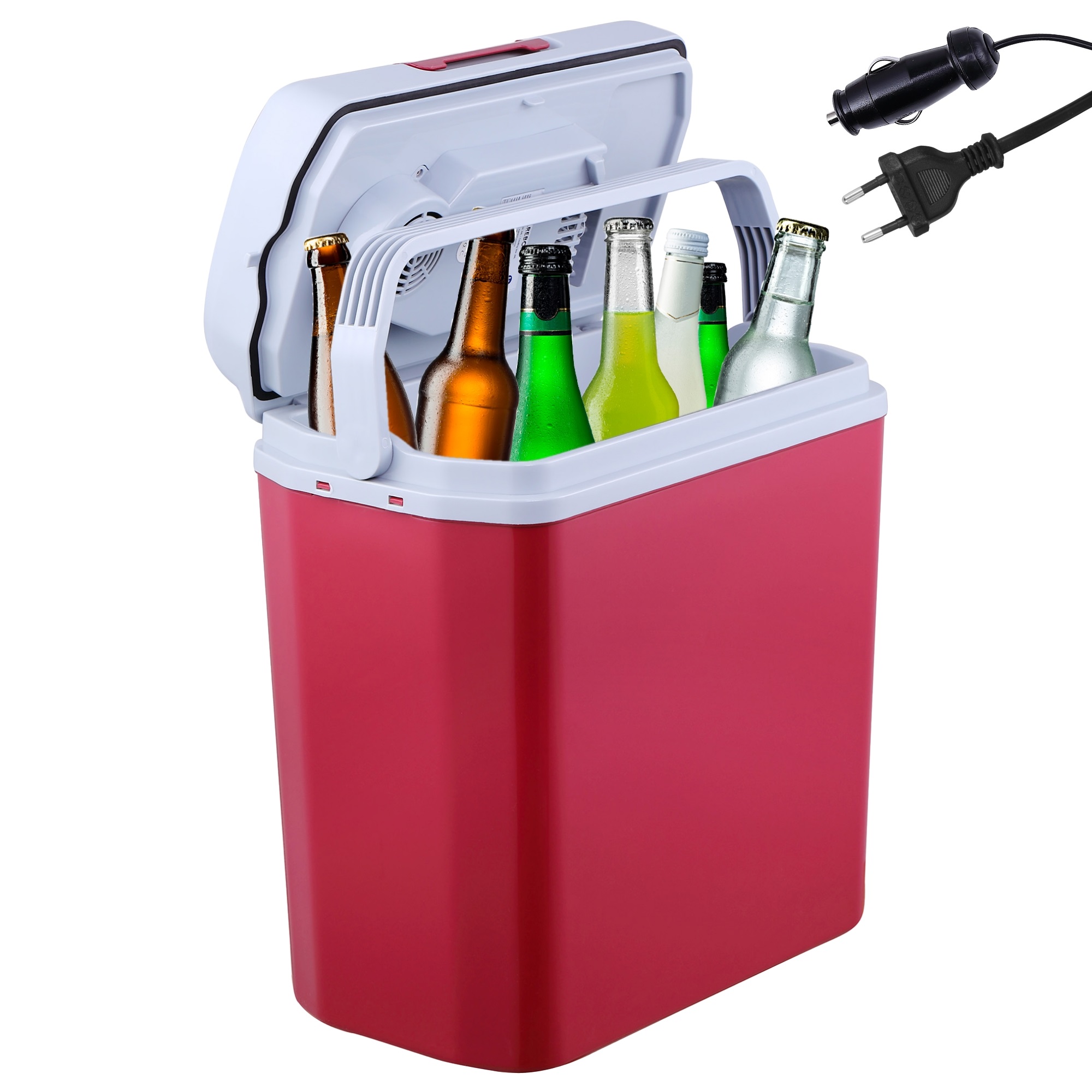 AREBOS Termoeléctricas coche caja 20 L fría mantener la caja caliente 12V 230V