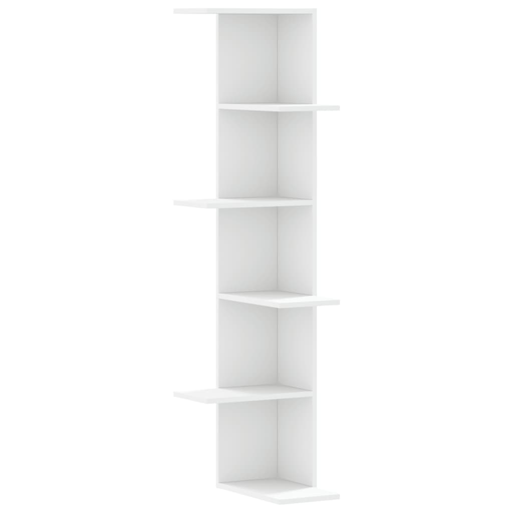 Vidaxl Estantería de Esquina de Madera 36,5x36,5x140 Cm Blanco