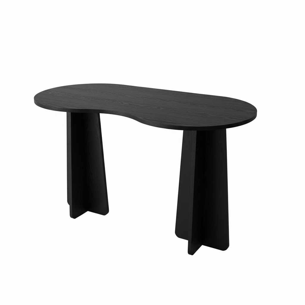 Habitat y Jardin - escritorio de madera "infinity" 120 x 60 x 75 cm - Negro