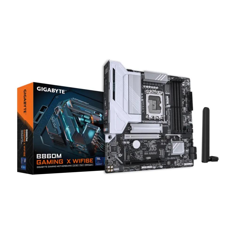 GIGABYTE B860M GAMING X WIFI6E Placa base - CPUs Intel Core Ultra. VRM de 8+1+2+2 fases. hasta 9200MHz DDR5. 1xPCIe 5.0 + 1xPCIe 4.0 M.2. LAN 2.5 GbE. WIFI 6E. USB 4