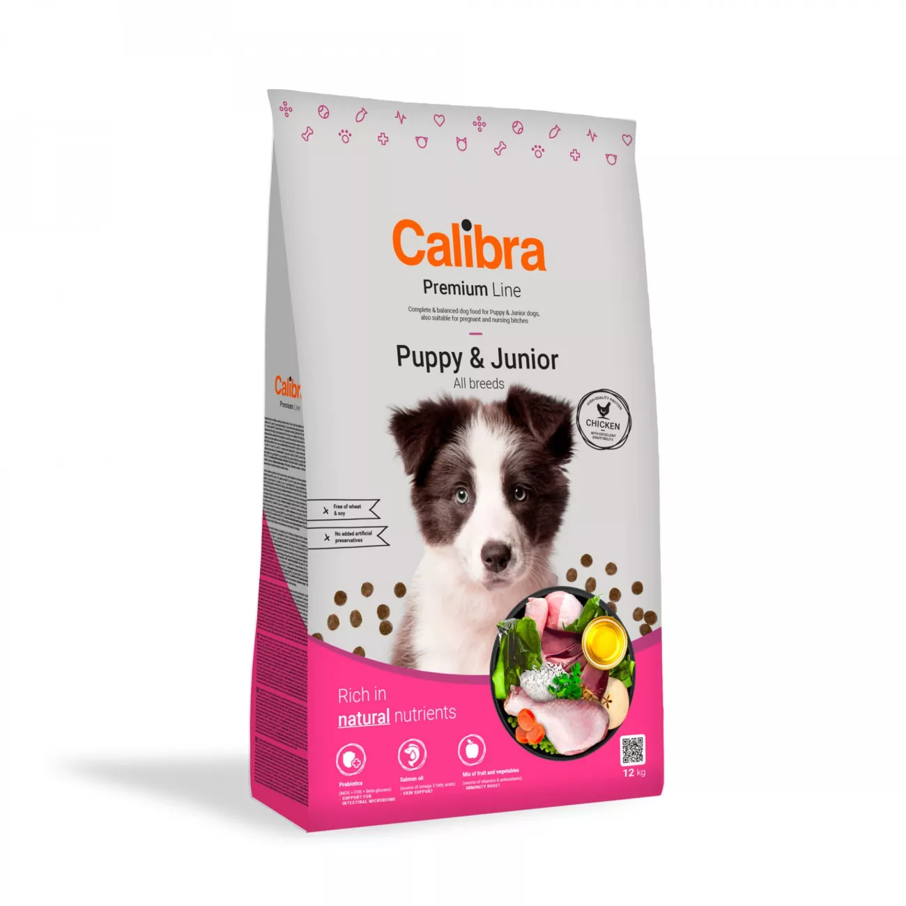 Calibra Dog Premium Line Puppy&Junior 12 kg NEW / Alimento completo para cachorros y perros jóvenes; también apto para hembras gestantes y lactantes.