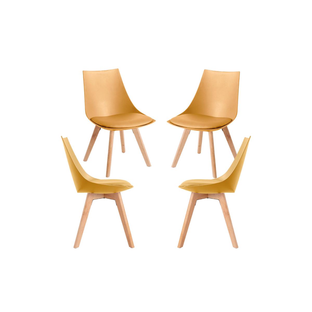 Regalos Miguel - Packs Sillas Comedor - Pack 4 Sillas Blok - Mostaza