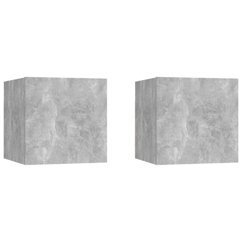 vidaXL Muebles para TV/ salón de pared 2 uds 30,5x30x30 cm, Mueble de Salon, Mueble TV, Mueble TV salon, Mesa de TV, Mueble tele