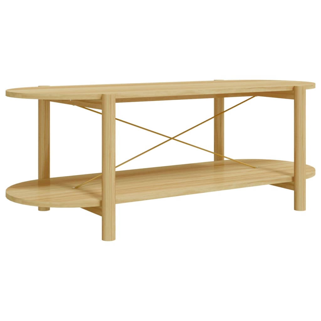 Vidaxl Mesa de Centro Madera Contrachapada 110x48x40 Cm Blanco/negro/marrón