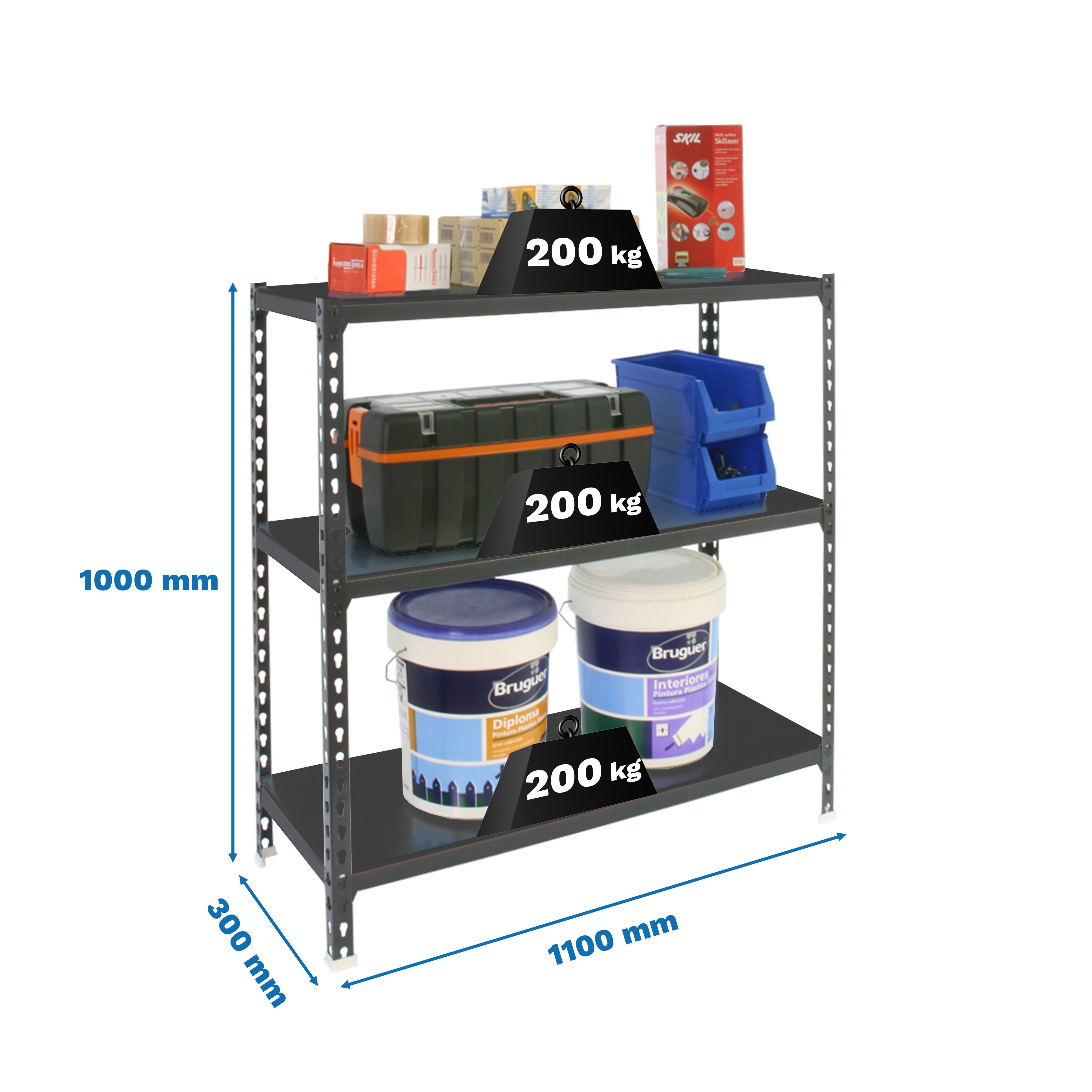 Estantería SIMONRACK Simonclick superplus 3/300 1000 antra/antra