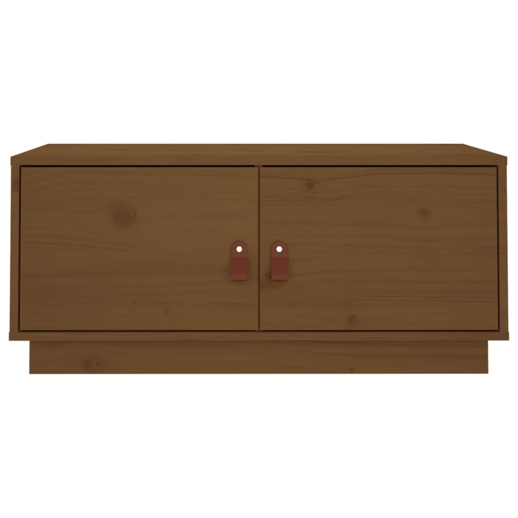 Vidaxl Mesa de Centro de Madera Maciza de Pino 80x50x35 Cm