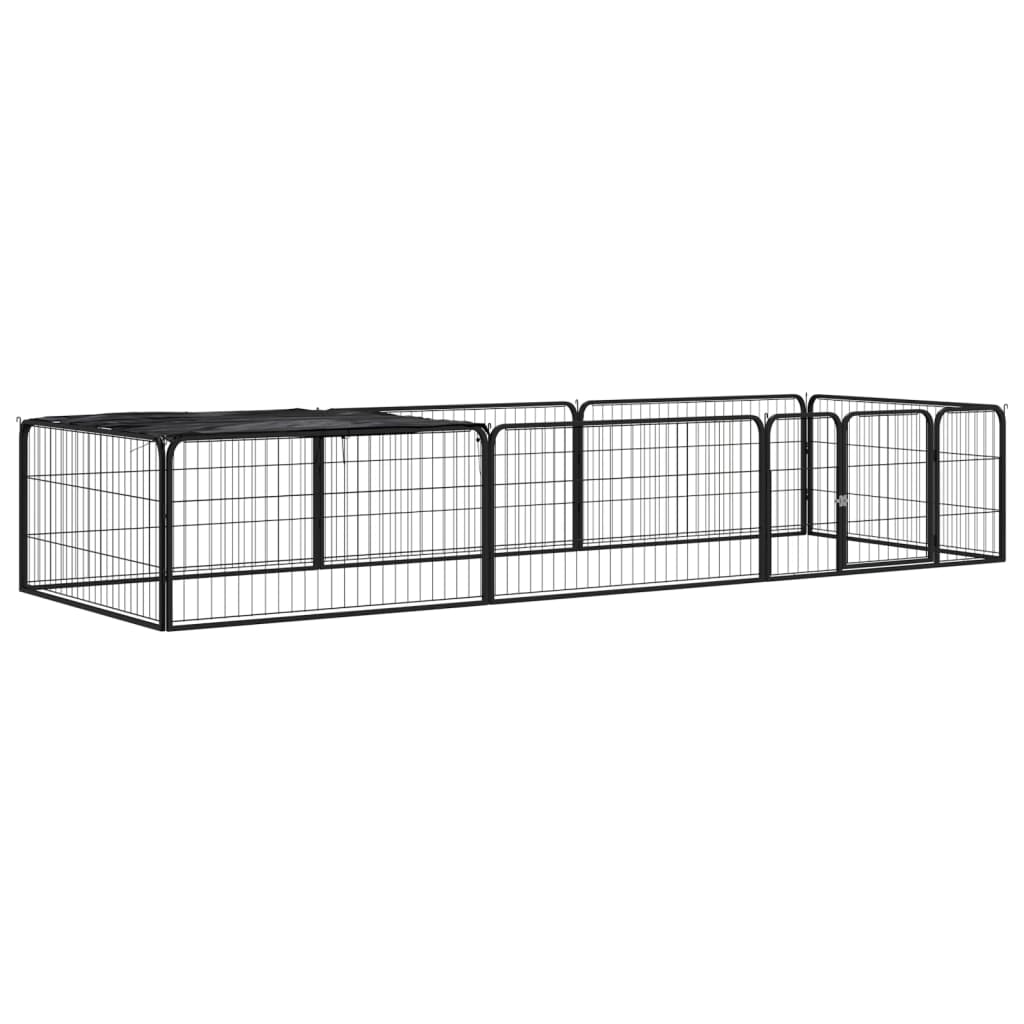 vidaXL Corral para Perros Acero con Recubrimiento en Polvo Cachorros Dimensiones 100 x 100 x 50 cm (4 paneles),  300 x 100 x 50 cm (8 paneles),  300 x 300 x 50 cm (12 paneles) y mas