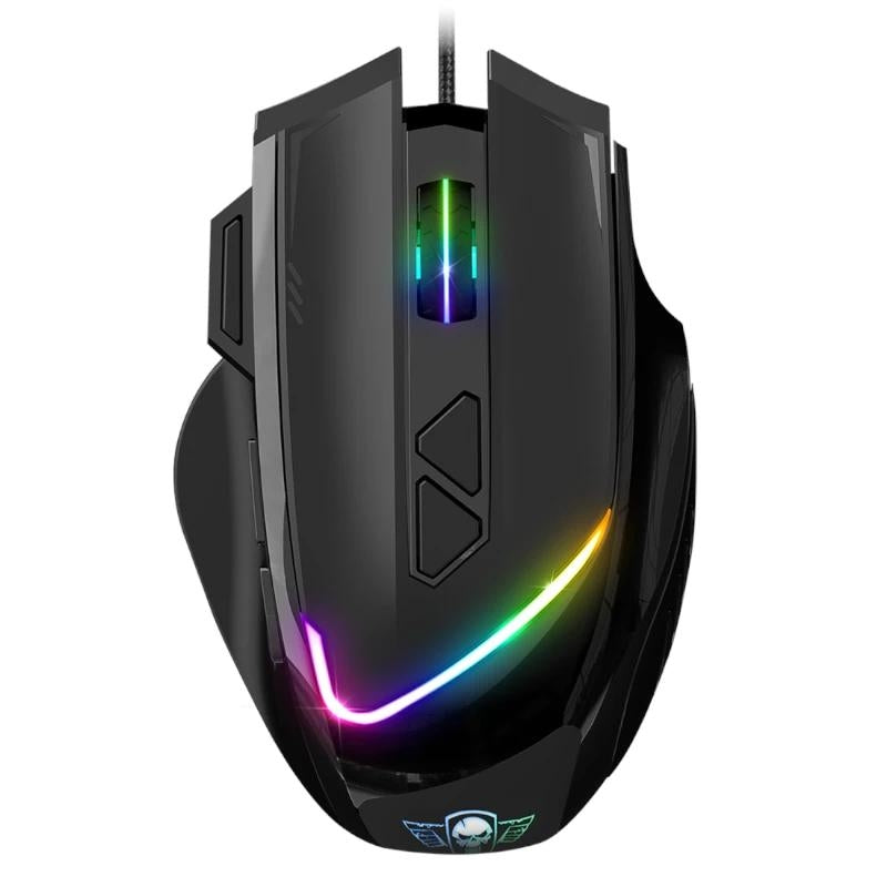 Ratón Spirit of Gamer Pro-M3 RGB Cableado 7200 DPI Negro Alfombrilla 8 Botones RGB