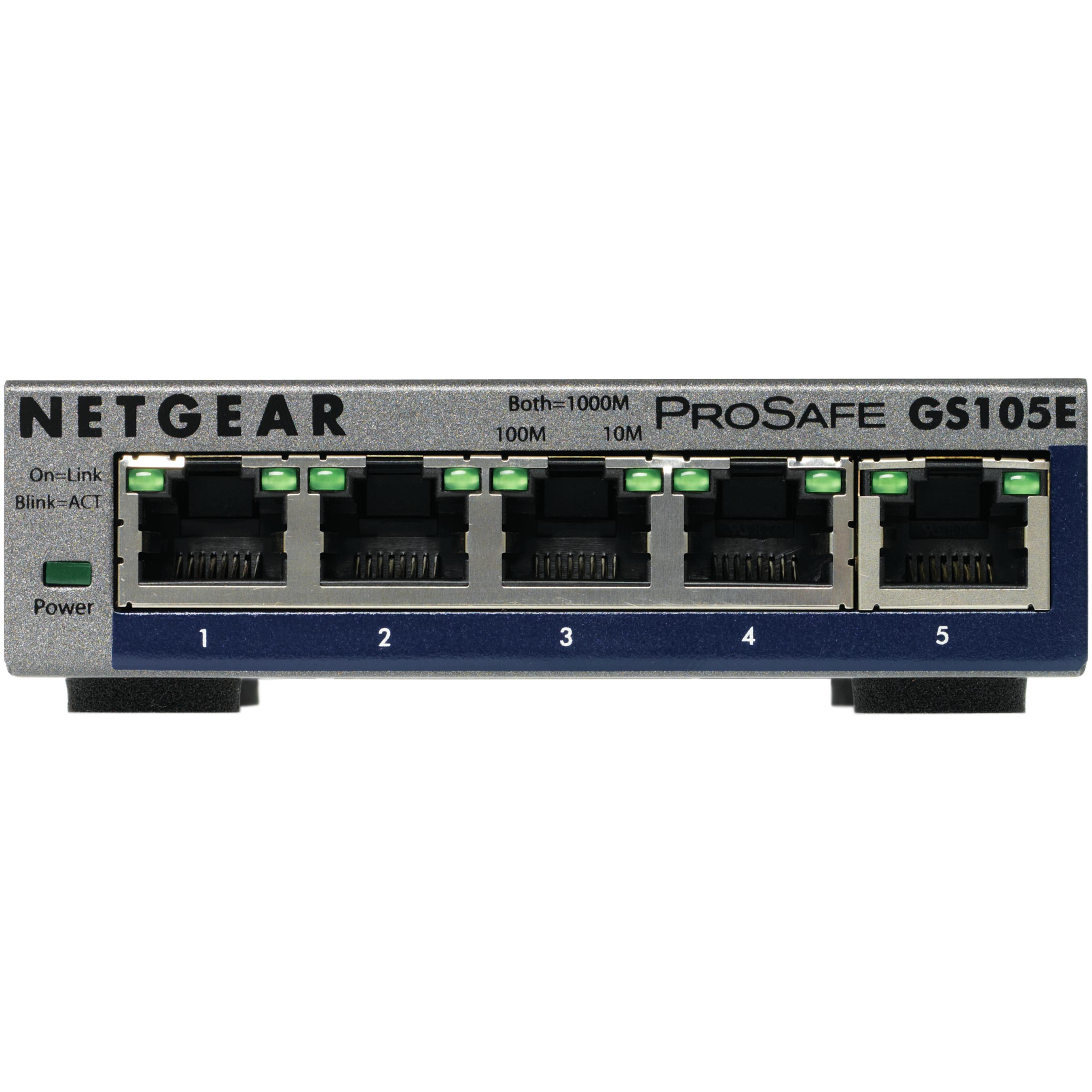 Netgear GS105E-200PES 5 puertos RJ-45 Gris GS105E-200PES