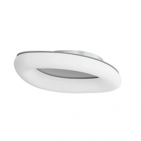 Plafon paris 60w 3000-4000-6500k blanco/plata 5100 lm 12x73x47 cm c/remoto, memoria y reg.intensidad