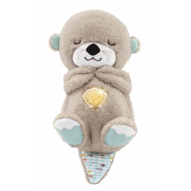 Fisher-Price Nutria Hora de Dormir, juguete de cuna y peluche para bebé recién nacido de Mattel