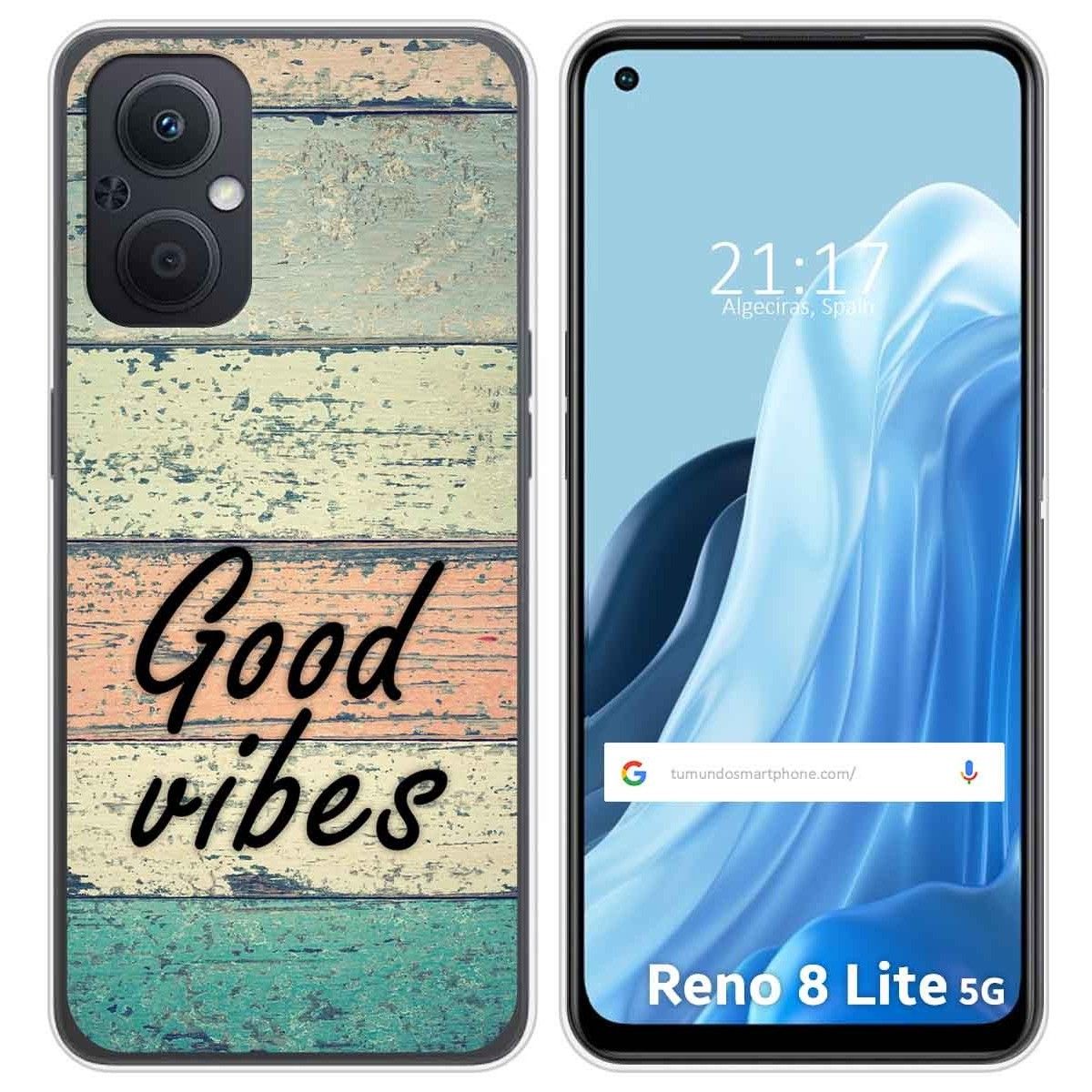 Funda Silicona para Oppo Reno 8 Lite 5G diseño Madera 01 Dibujos