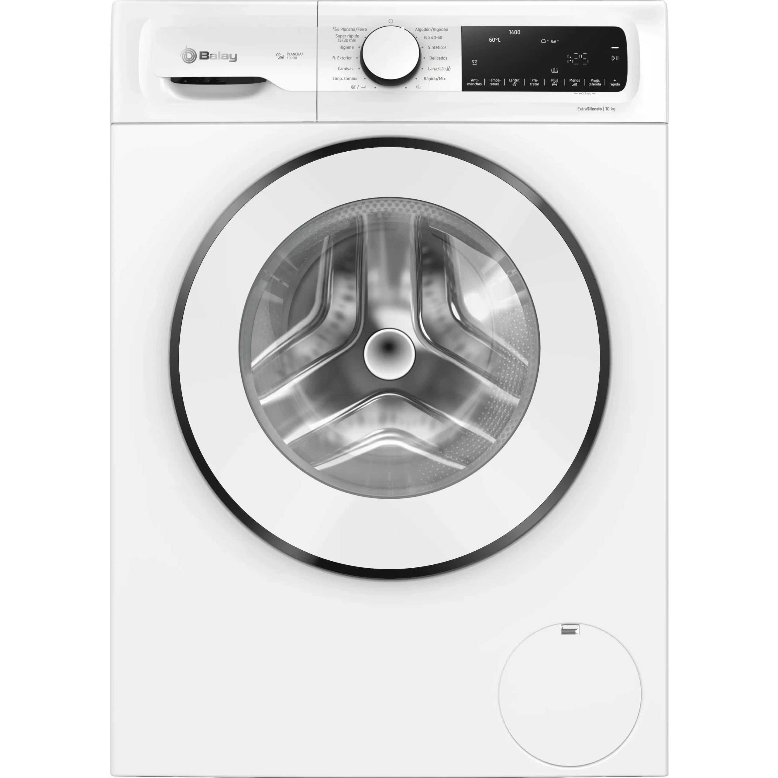Lavadora BALAY 3TS3107BD de 10Kg Clase A y 1351Rpm  | Blanco, Programa Plancha, Extrasilencio, Motor Inverter, Antimanchas