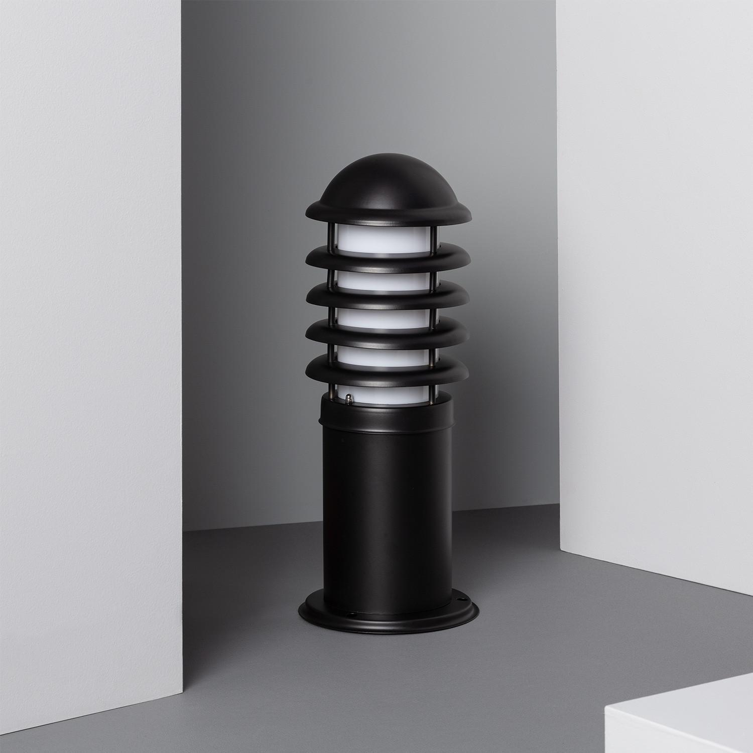 Ledkia Baliza Exterior Superficie Pie 40cm Guiza  Negro