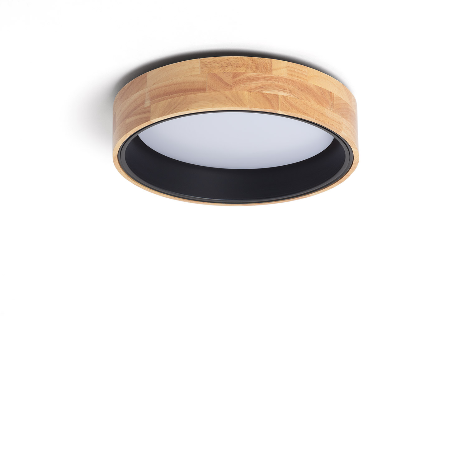 Ledkia Plafón LED Circular 15W Madera Selección CCT ILUZZIA