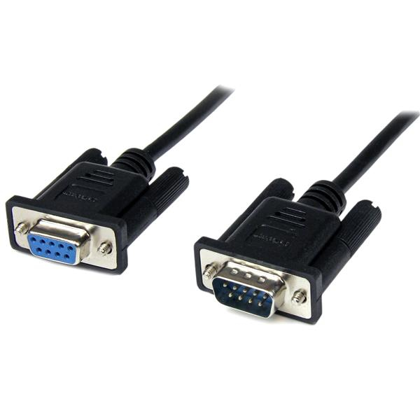StarTech.com Cable 2m Módem Nulo Null Serie Serial DB9 Hembra a Macho - Negro, 125 mm, 20 mm