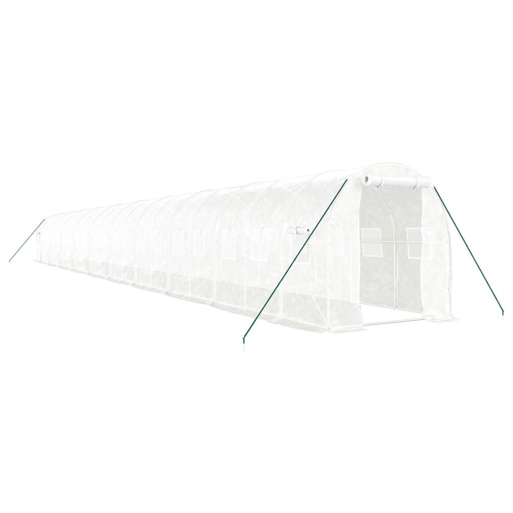 vidaXL Invernadero con estructura de acero blanco Multitalles