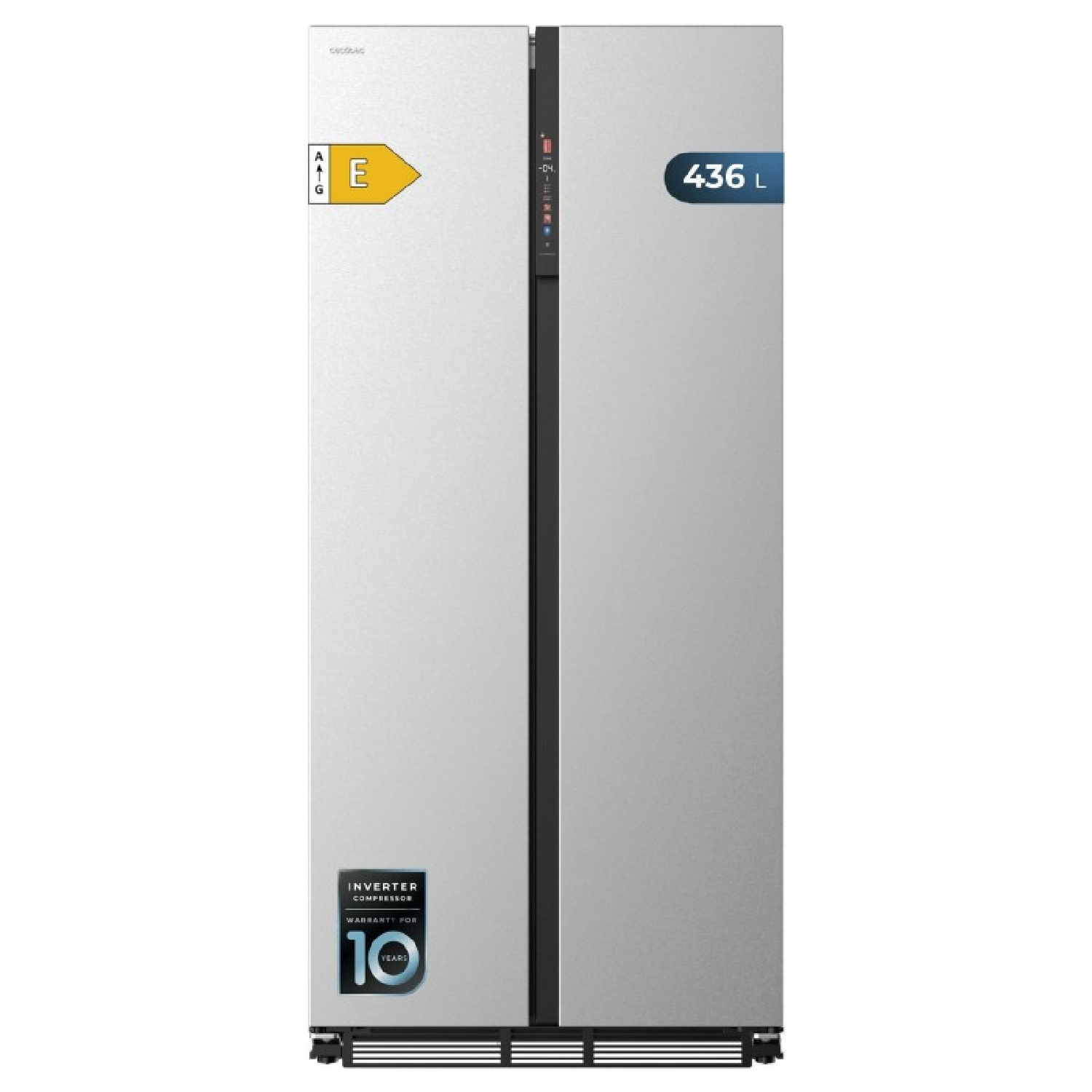 Cecotec Frigorífico Americano Semi Integrable de 436L Total No Frost Bolero CoolMarket SBS 436 SBI Inox E