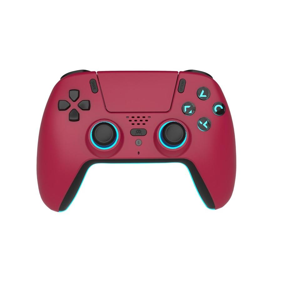 Freaks and Geeks-Mando Bluetooth para PS5 LED - Cherry Red
