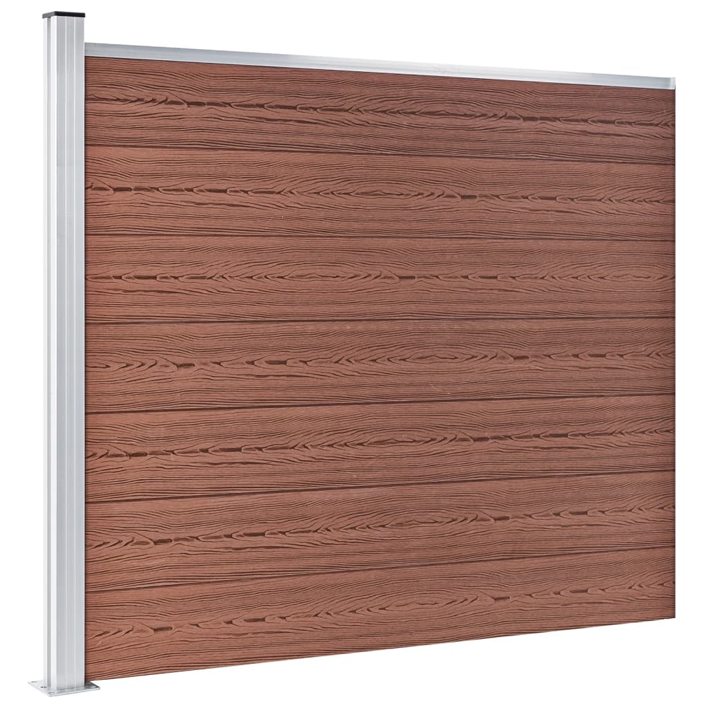 Vidaxl Panel de Valla WPC 175x146 Cm Marrón - Cerca de Jardín
