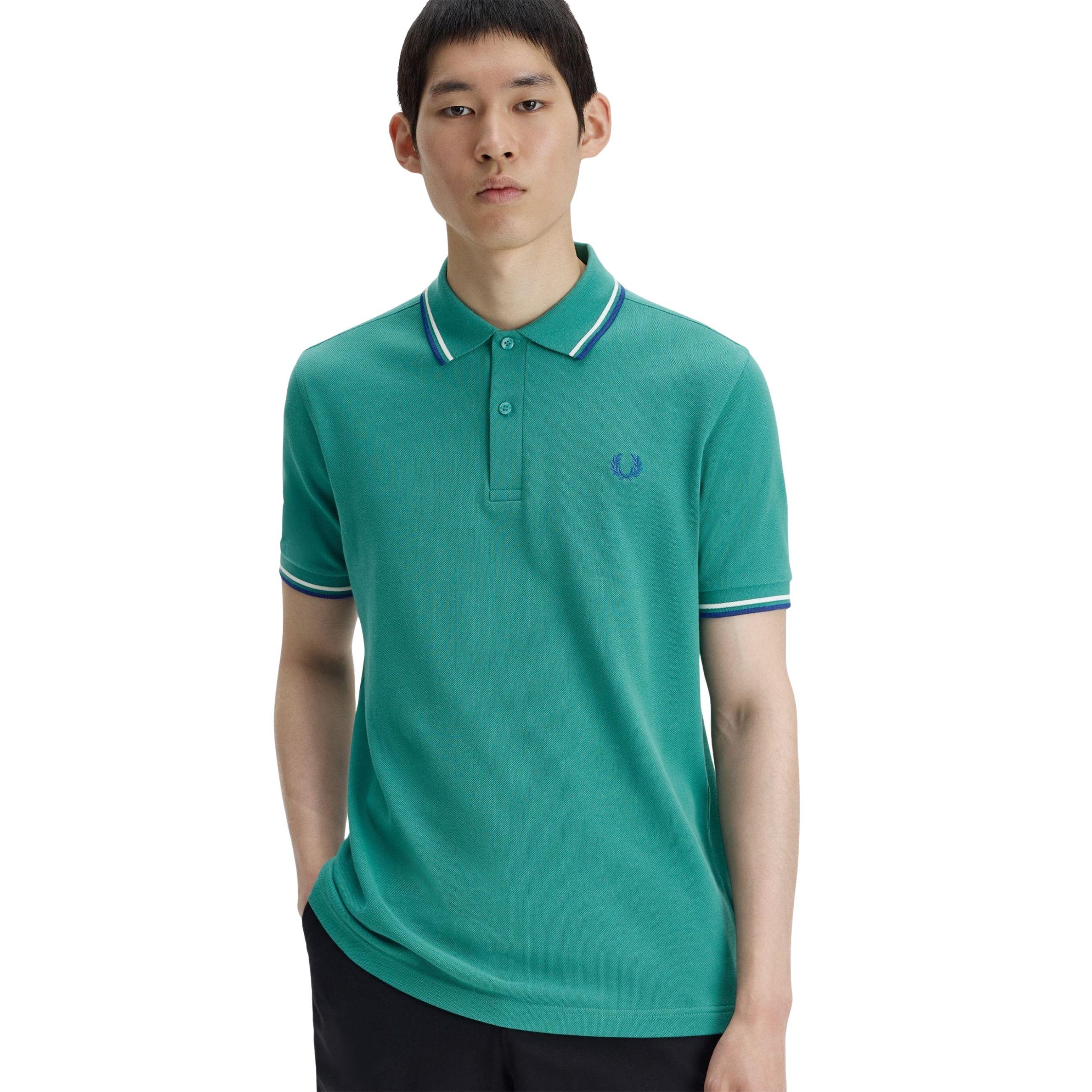 POLO FRED PERRY VERDE MINT GREEN TWIN TIPPED SHIRT