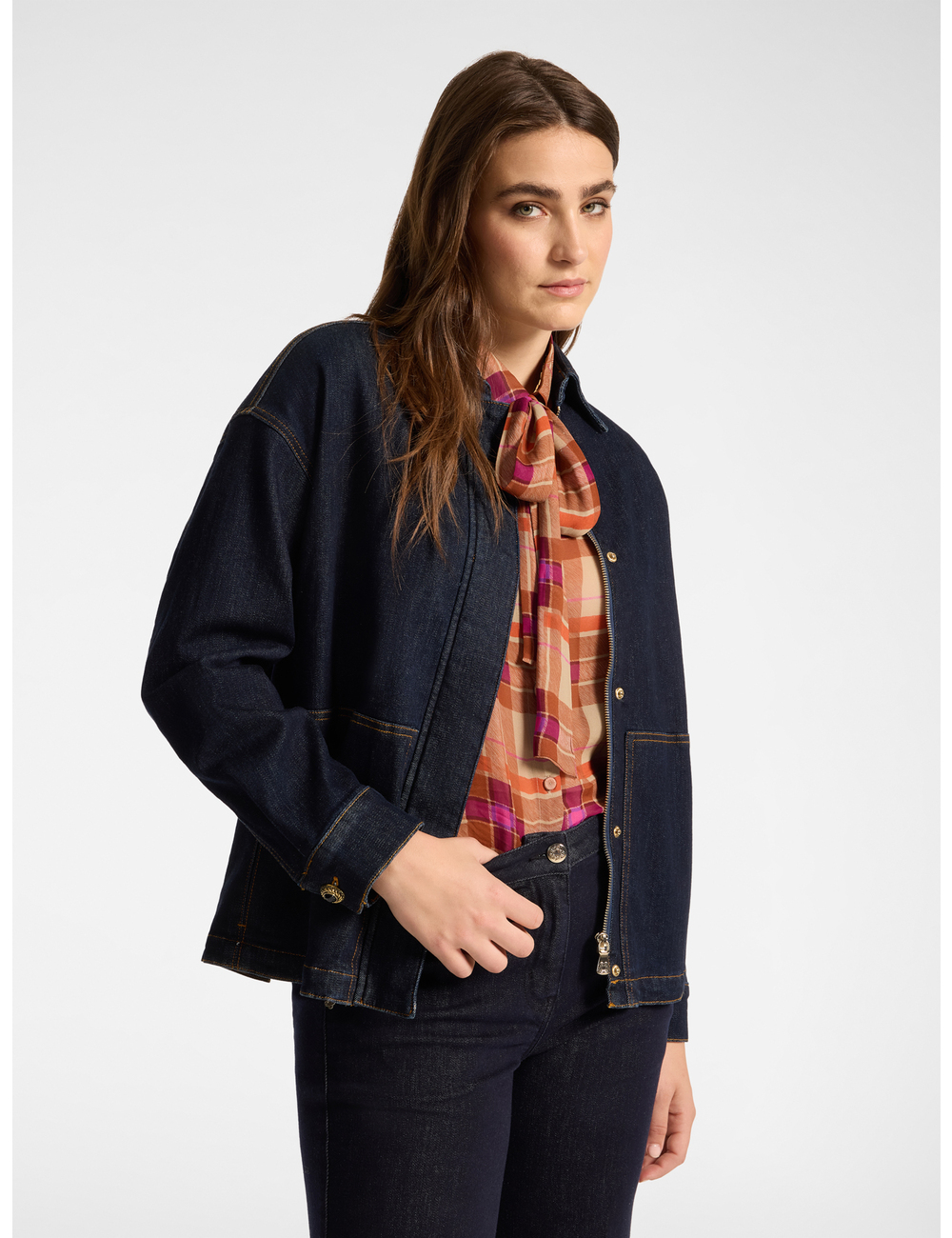 Elena Mirò - Chaqueta desestructurada en denim