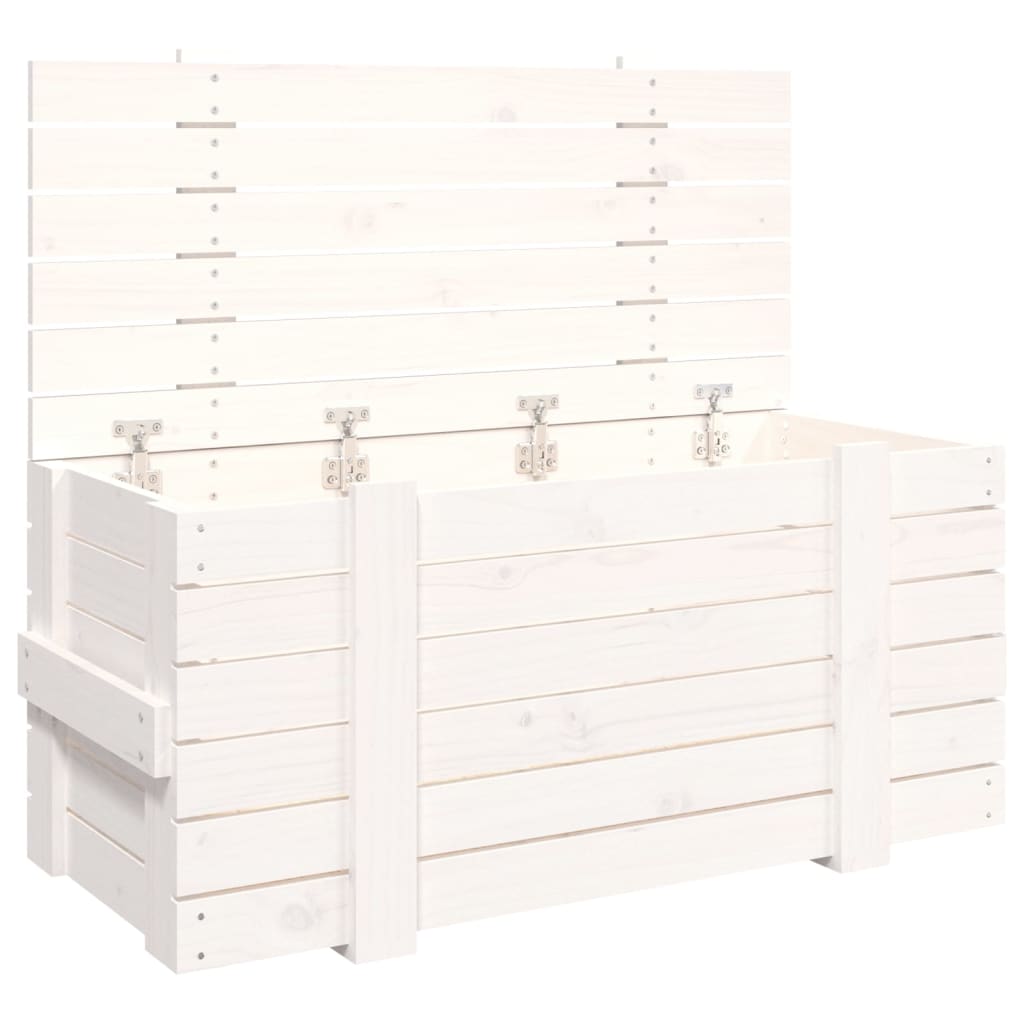 vidaXL Caja almacenaje 91x40,5x42 cm Color Marrón miel,  Natural,  Blanco y mas