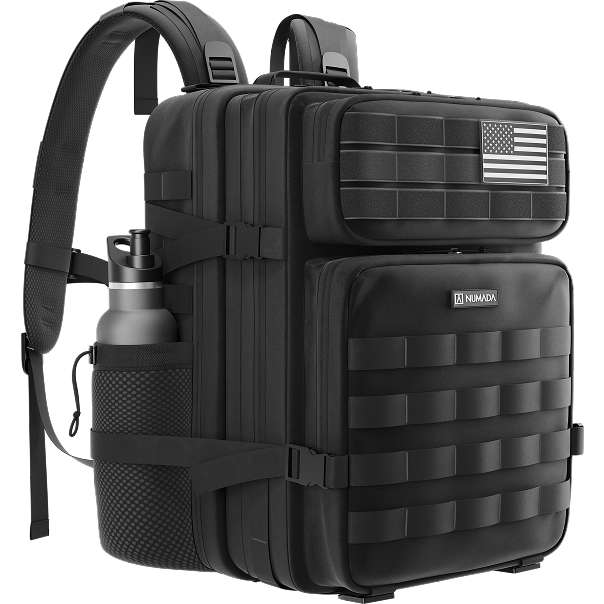 Numada Mochila Táctica Army B50 50L con Sist MOLLE y Apertura 180º