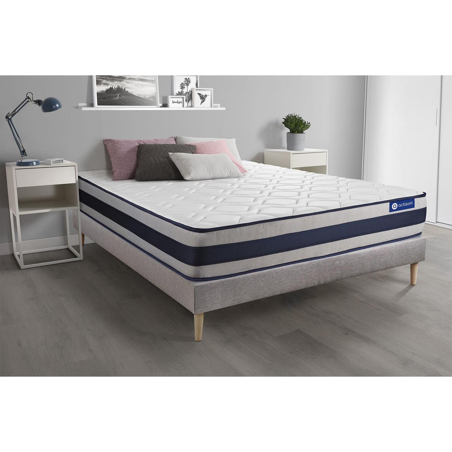 Pack colchón Actimemo ergo 120x190cm + Somier, espuma viscoelástica, 5 zonas de confort