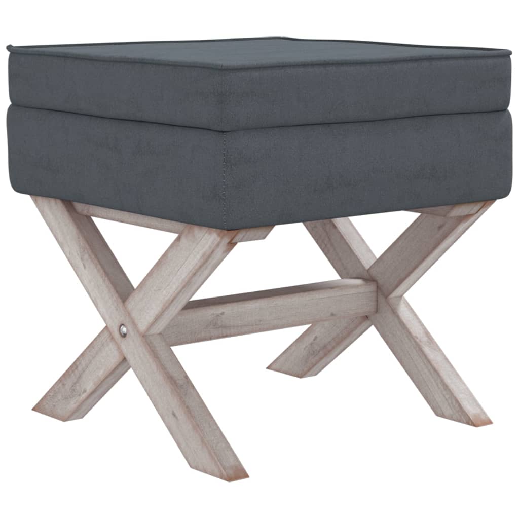 vidaXL Taburete con almacenaje terciopelo gris oscuro 45x45x49 cm