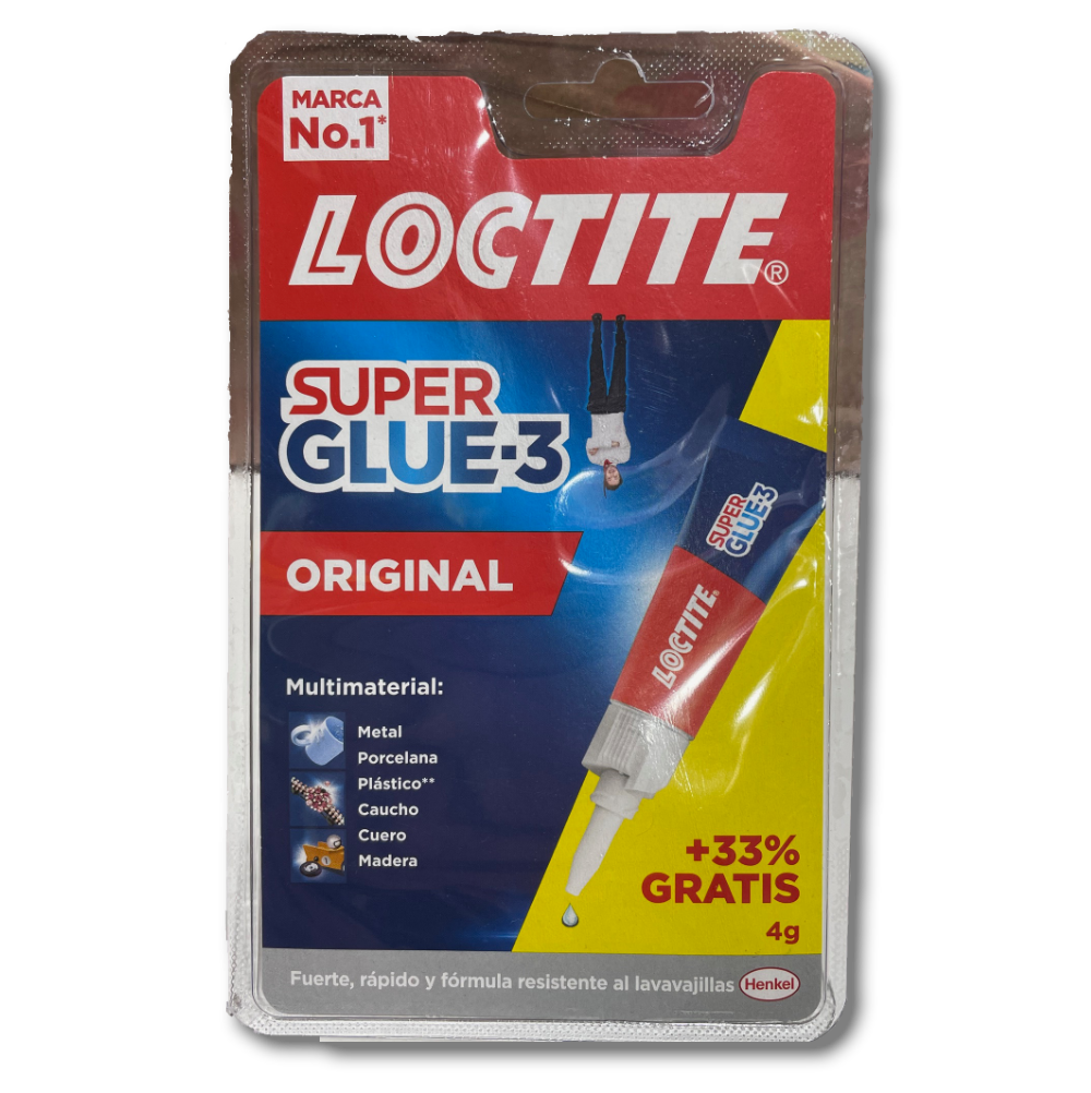 PEGAMENTO INSTANTÁNEO LOCTITE 3 GRAMOS. SUPER GLUE 3