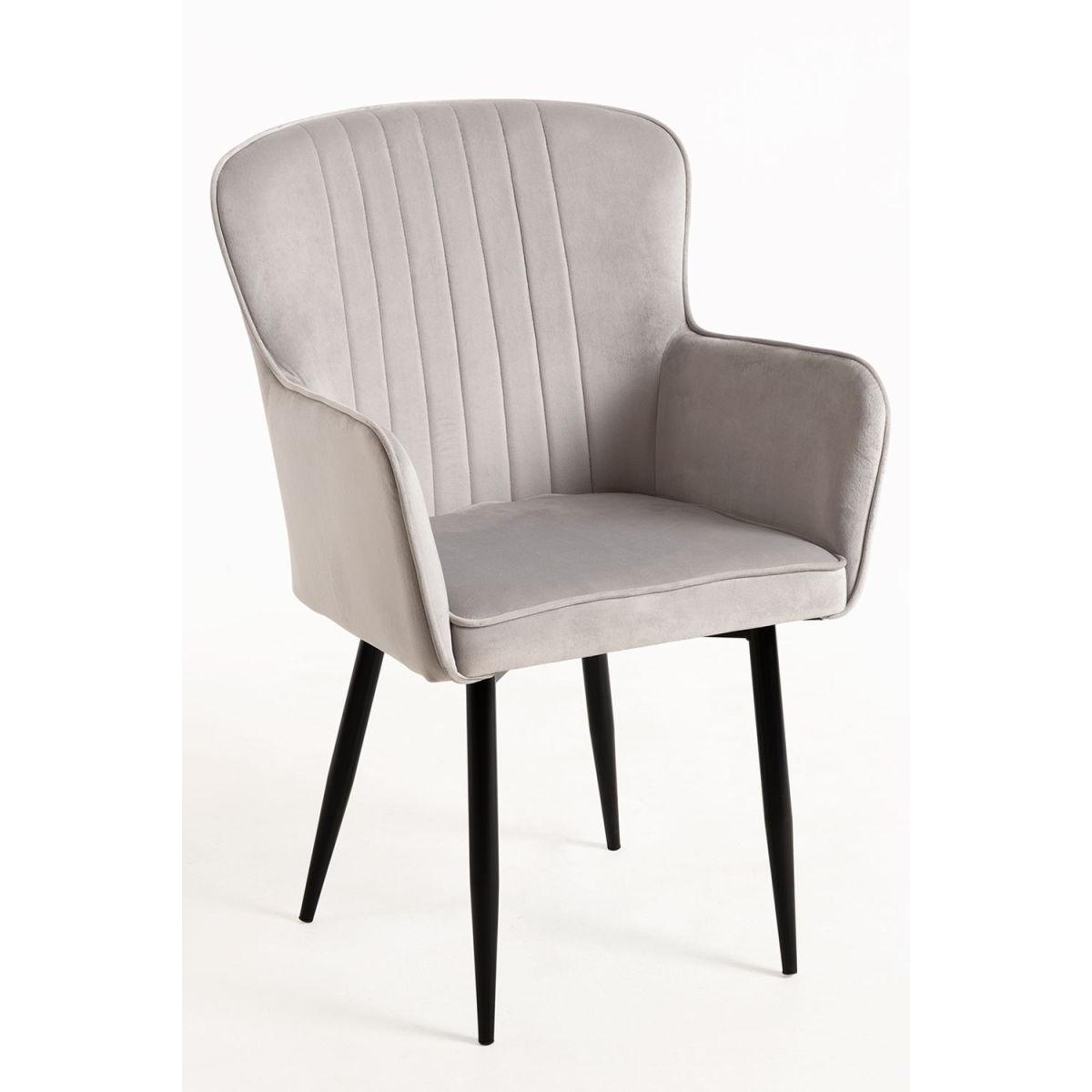 Regalos Miguel - Sillas Comedor - Silla Dalye Terciopelo - Gris