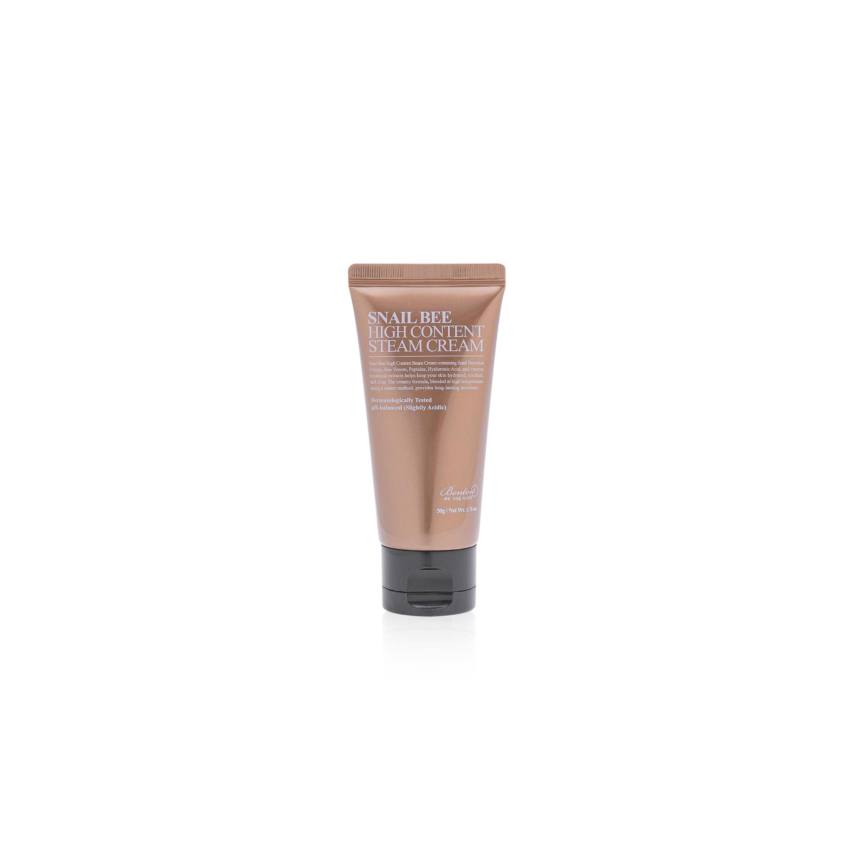 Benton - SNAIL BEE HIGH CONTENT STEAM CREAM (50g) - Crema facial antiedad con Adenosina, para una hidratación profunda
