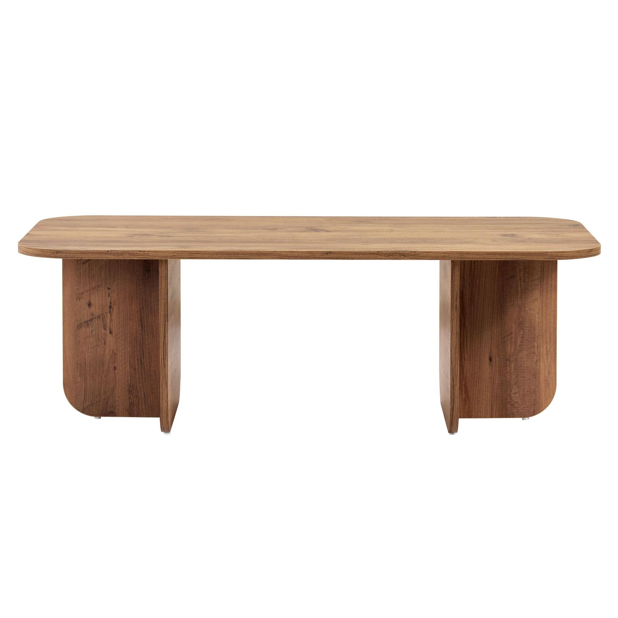 Habitat y Jardin - Mesa baja de madera "Akira" 120 x 60 x 41 cm - Pino Atlántico