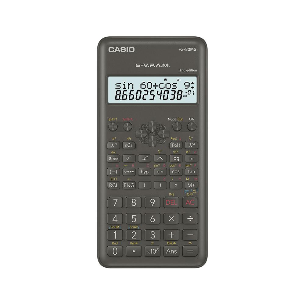 Casio Calculadora Científica modelo FX-82 MSII, pantalla LCD de doble línea, 240 funciones, batería (AAA) -  Color grafito