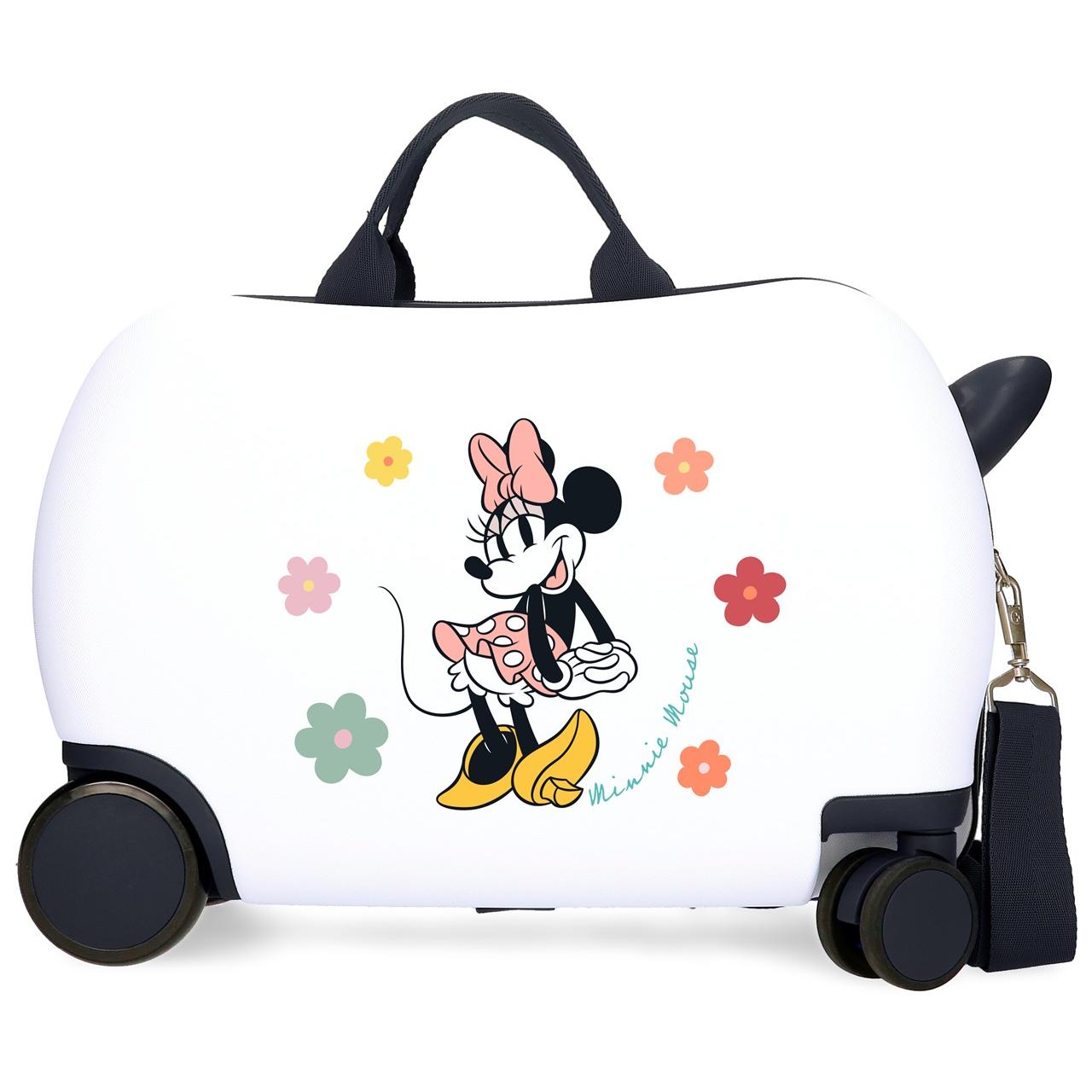 Disney Maleta Correpasillos ABS Rígida Minnie y Daisy Blanco