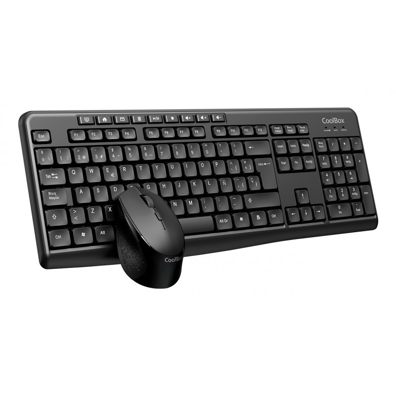 CoolBox - KIT INALAMBRICO MULTIMEDIA DE TECLADO Y RATÓN SILENCIOSOS COO-KTR-03W
