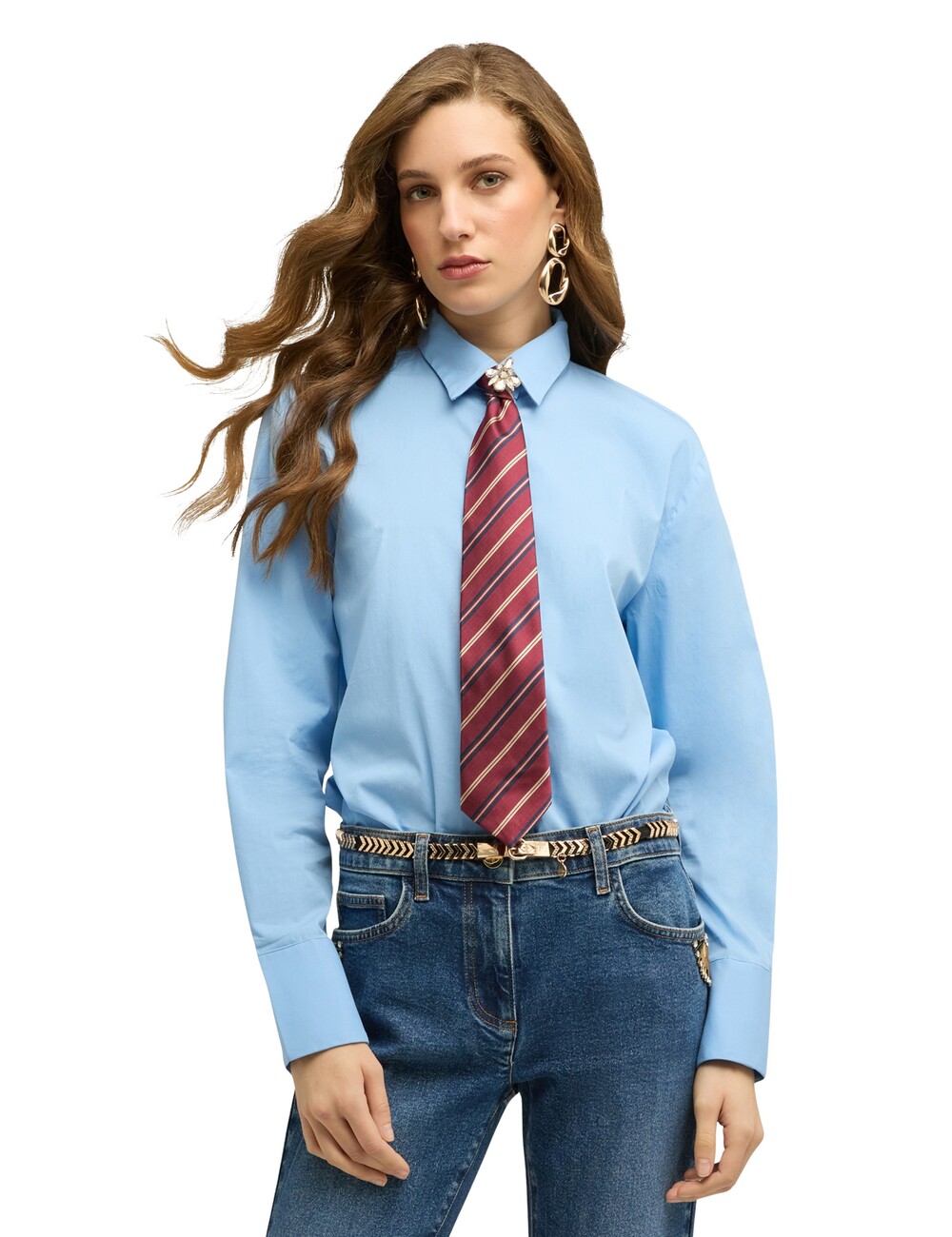 Motivi - Camisa de popelín con corbata