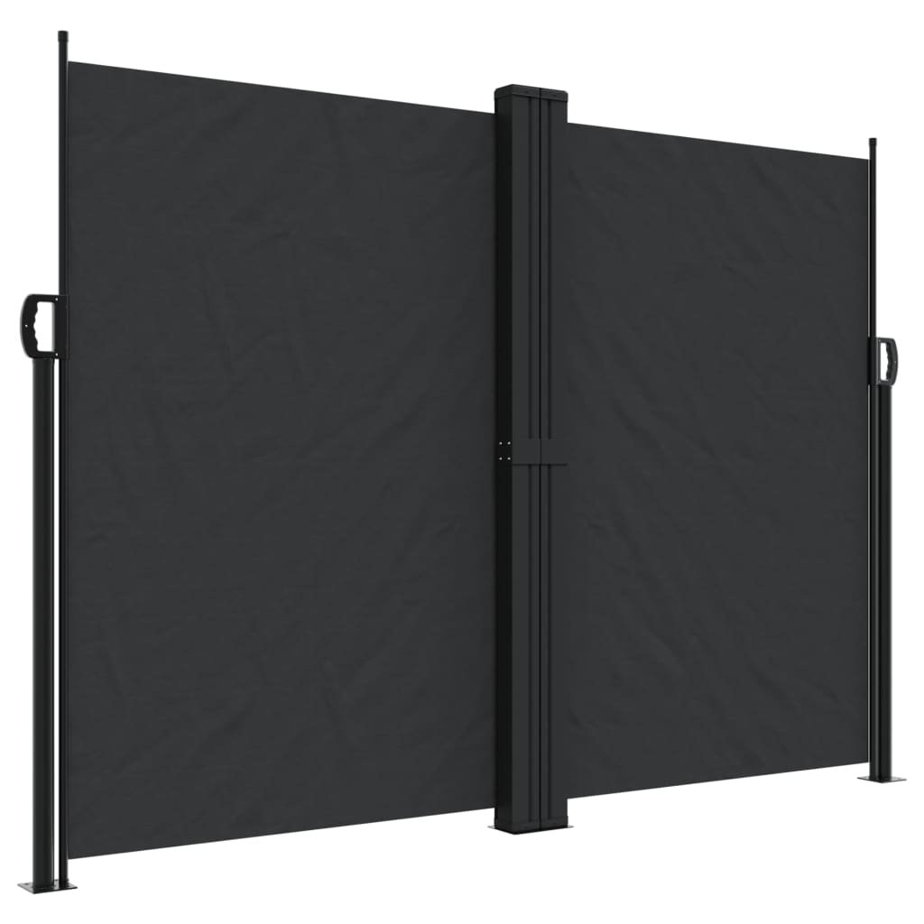 vidaXL Toldo lateral retráctil negro 180x1200 cm