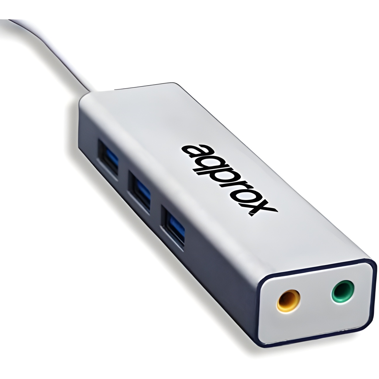 Adaptador de sonido 5.1 + hub usb 3 puertos 3.0 approx appusb51hub