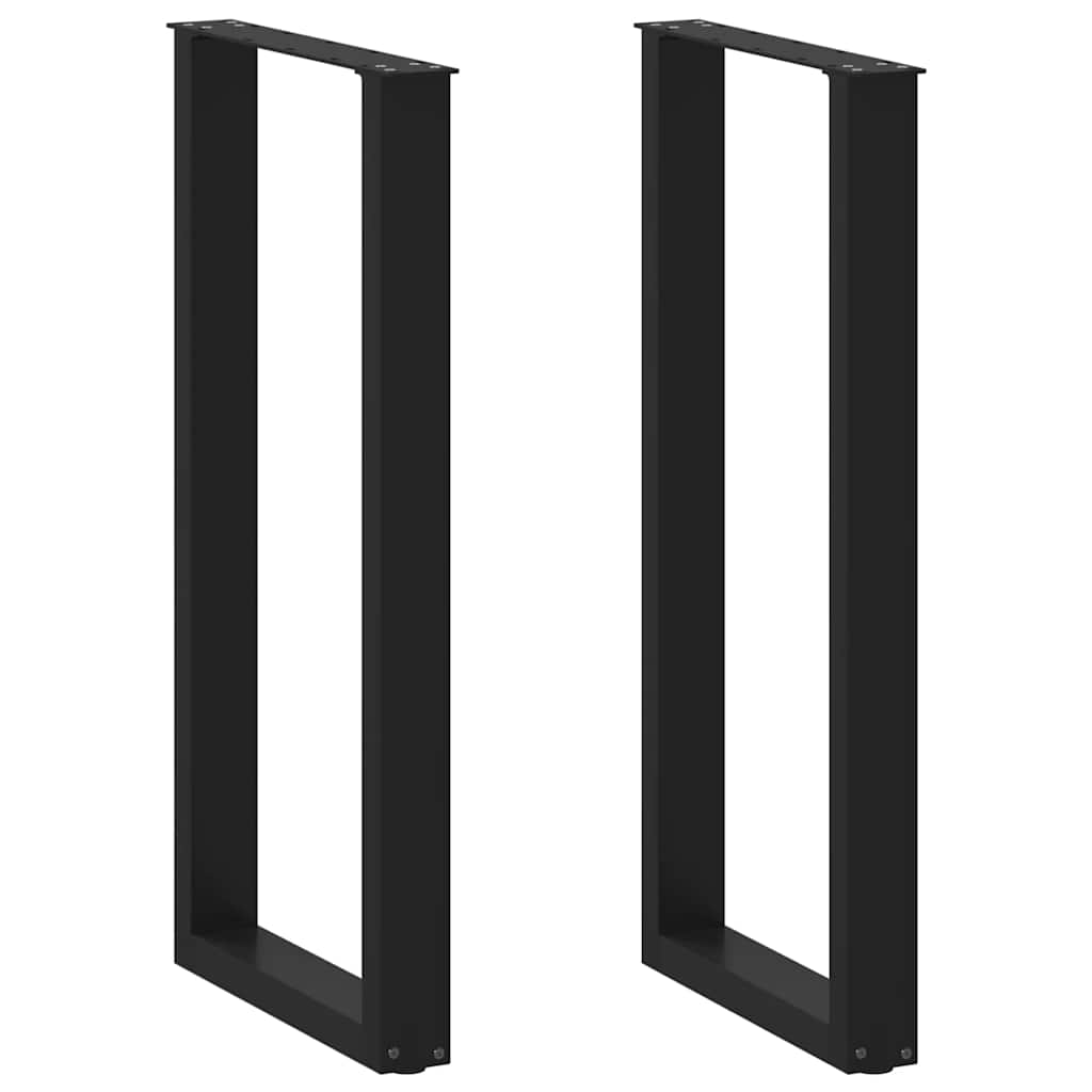 vidaXL Patas para mesa de bar en forma de U (2 unidades) 50 x 100-101 cm, acero