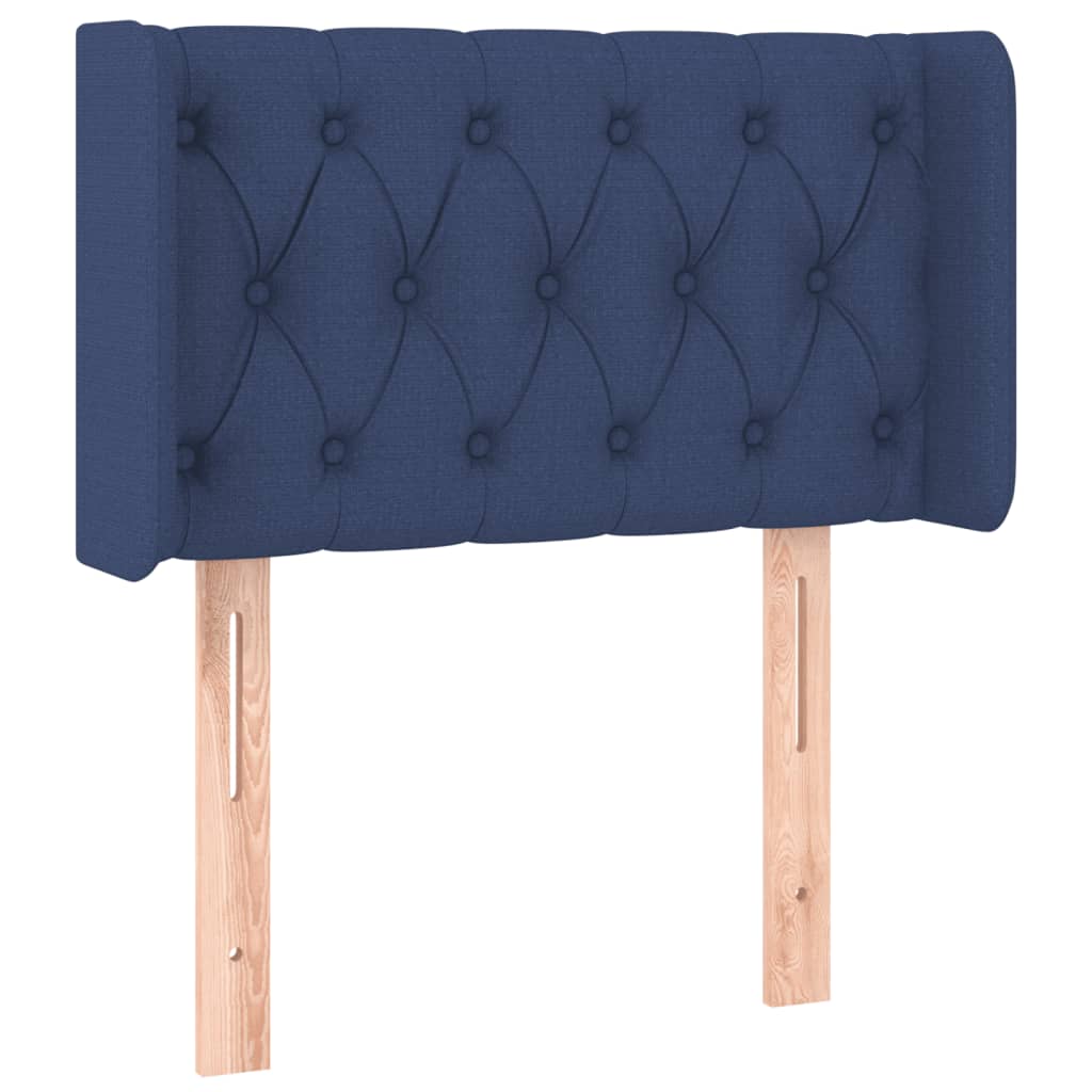 vidaXL Cabecero con LED de tela azul 83x16x78/88 cm