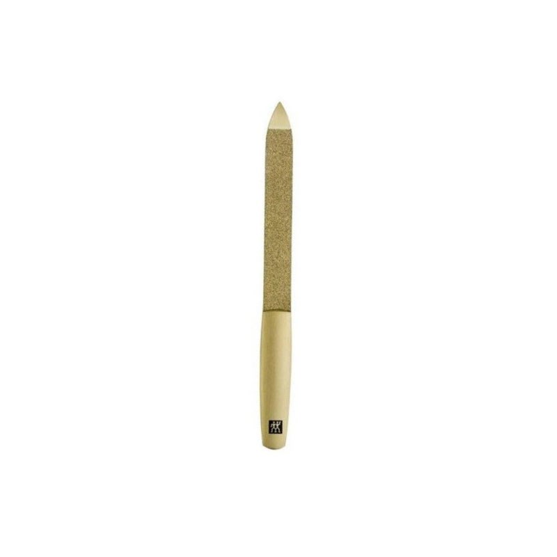ZWILLING Set de manicura (3 piezas, estuche de piel auténtica negra, cuidado de manos y pies, set de viaje, con cortaúñas), Premium, Edición Oro