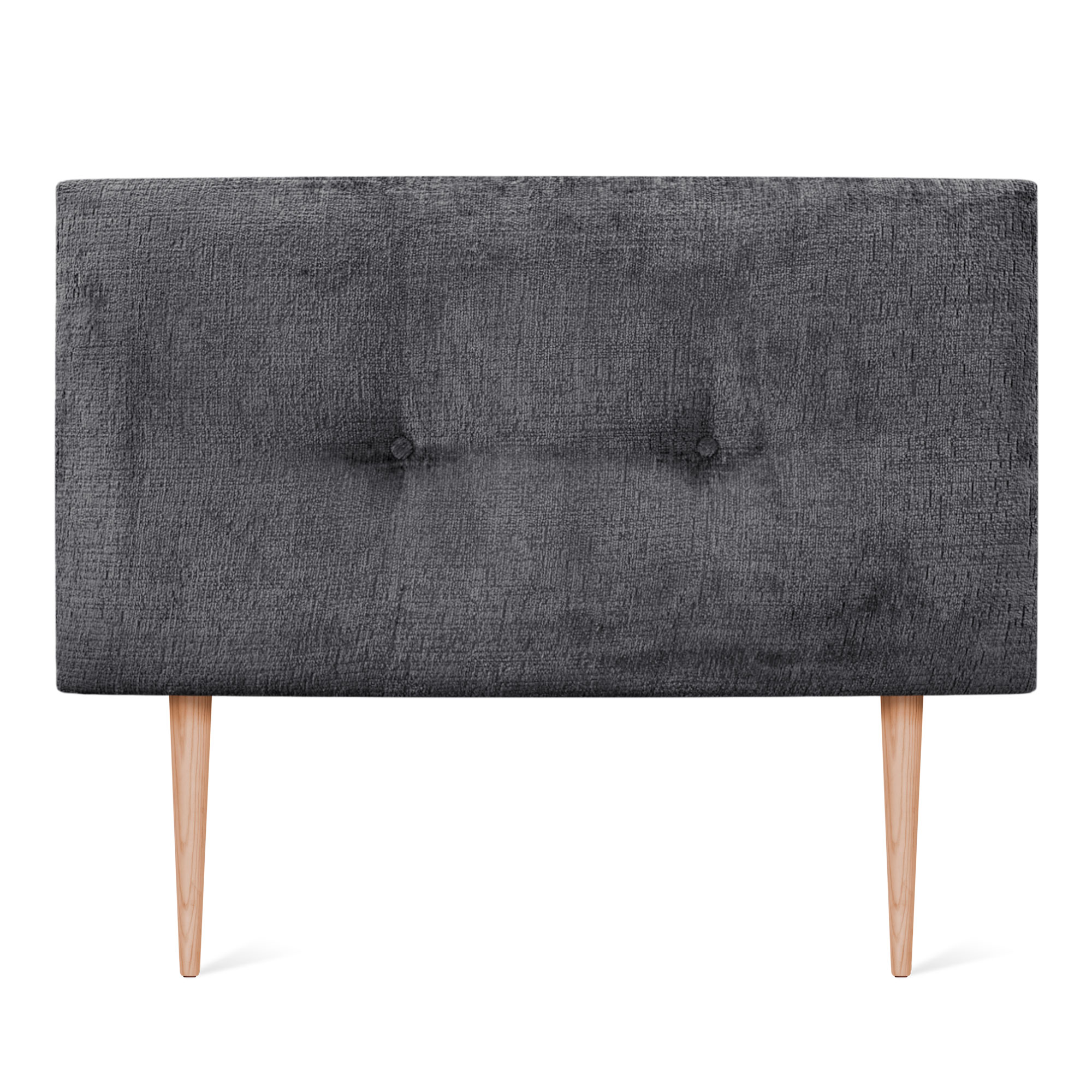 DHOME Cabecero Acabado Lana Natural con Botones y Patas Cabezal Tapizado Cama Dormitorio Alcolchado WINTER LUXURY