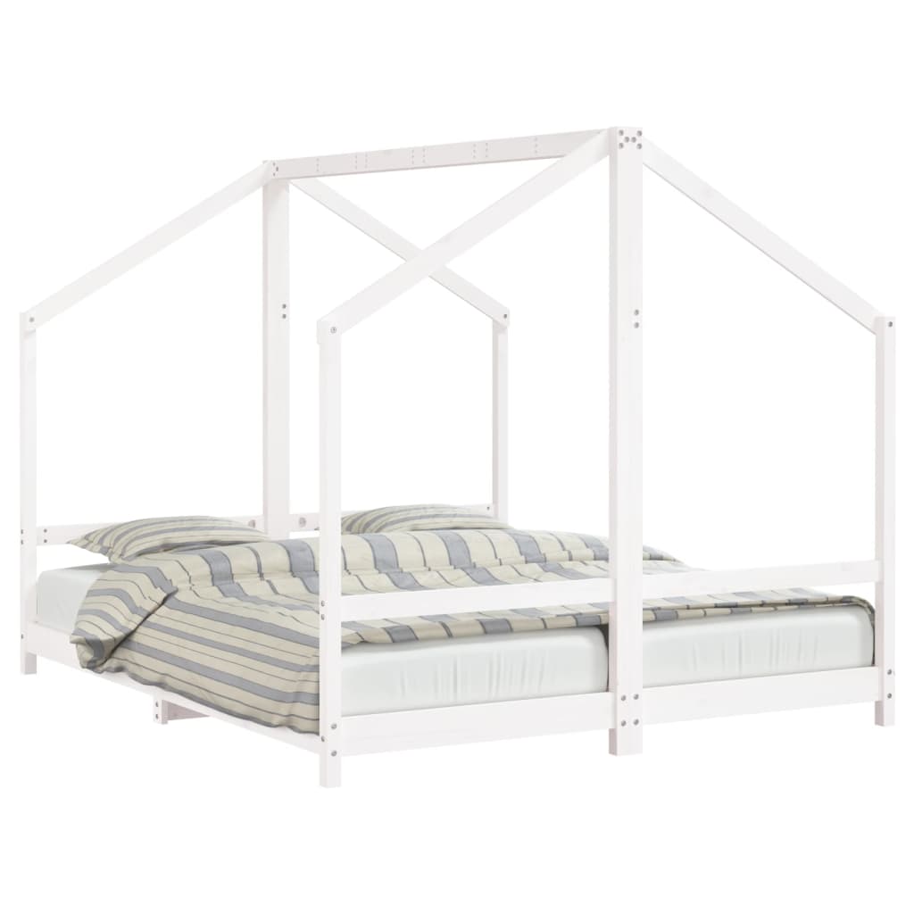 vidaXL Estructura de cama para niños madera pino 2x(80x200) cm